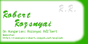 robert rozsnyai business card